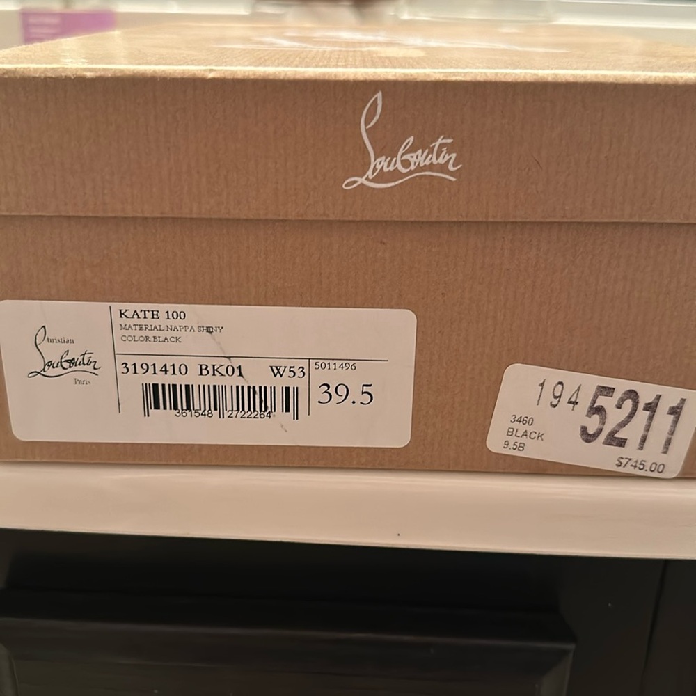 Christian Louboutin Kate 100 Black. Size 9.5 US